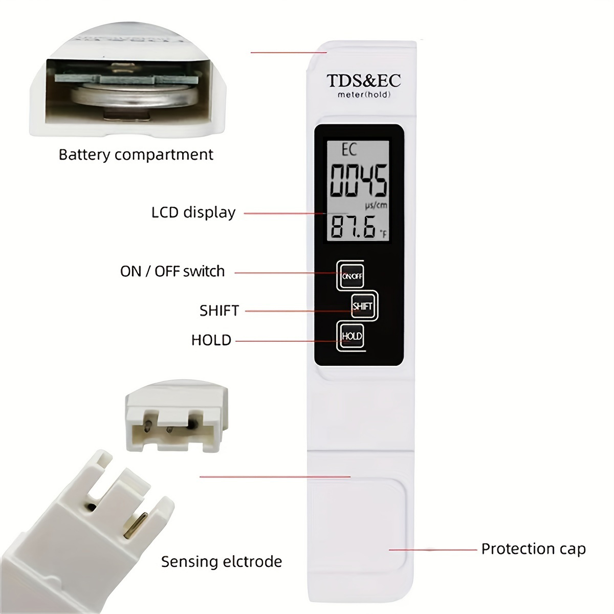 3in1 Water Quality Detection P - огляд і ціна Ph Meter Digital Water Tester